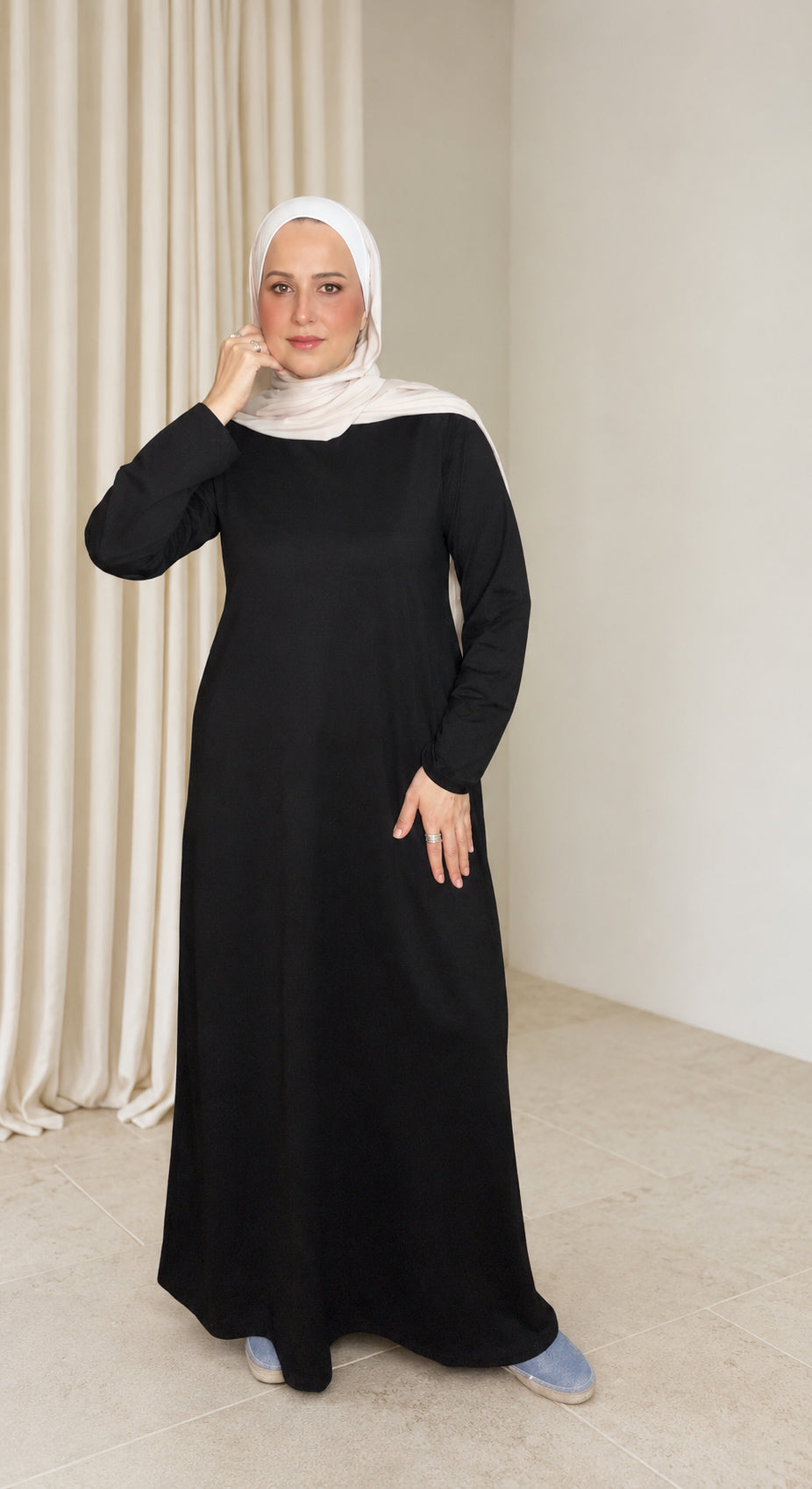 Long Plain dress ( basic ) فستان ساده طويل