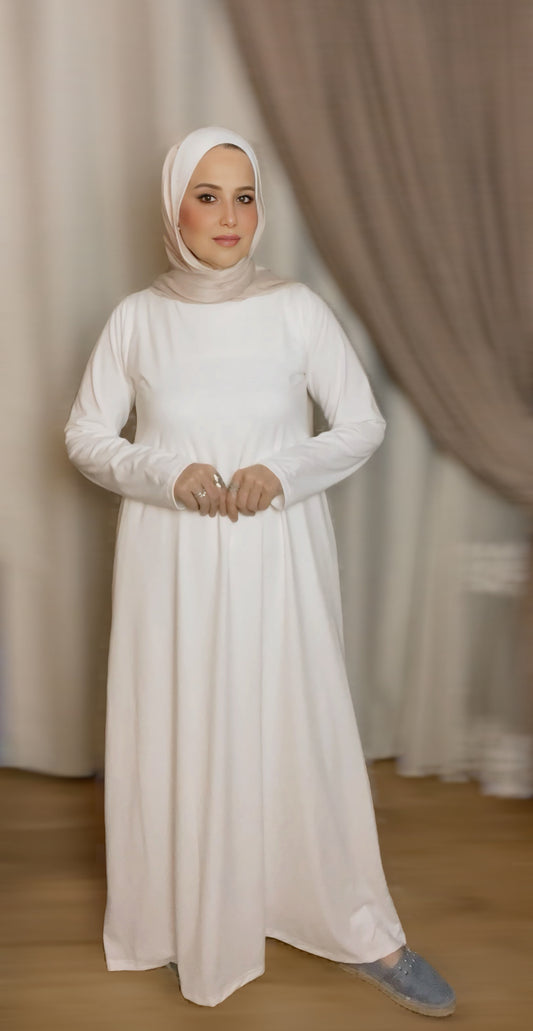 Essential White( basic ) Maxi Dress – Timeless Simplicity