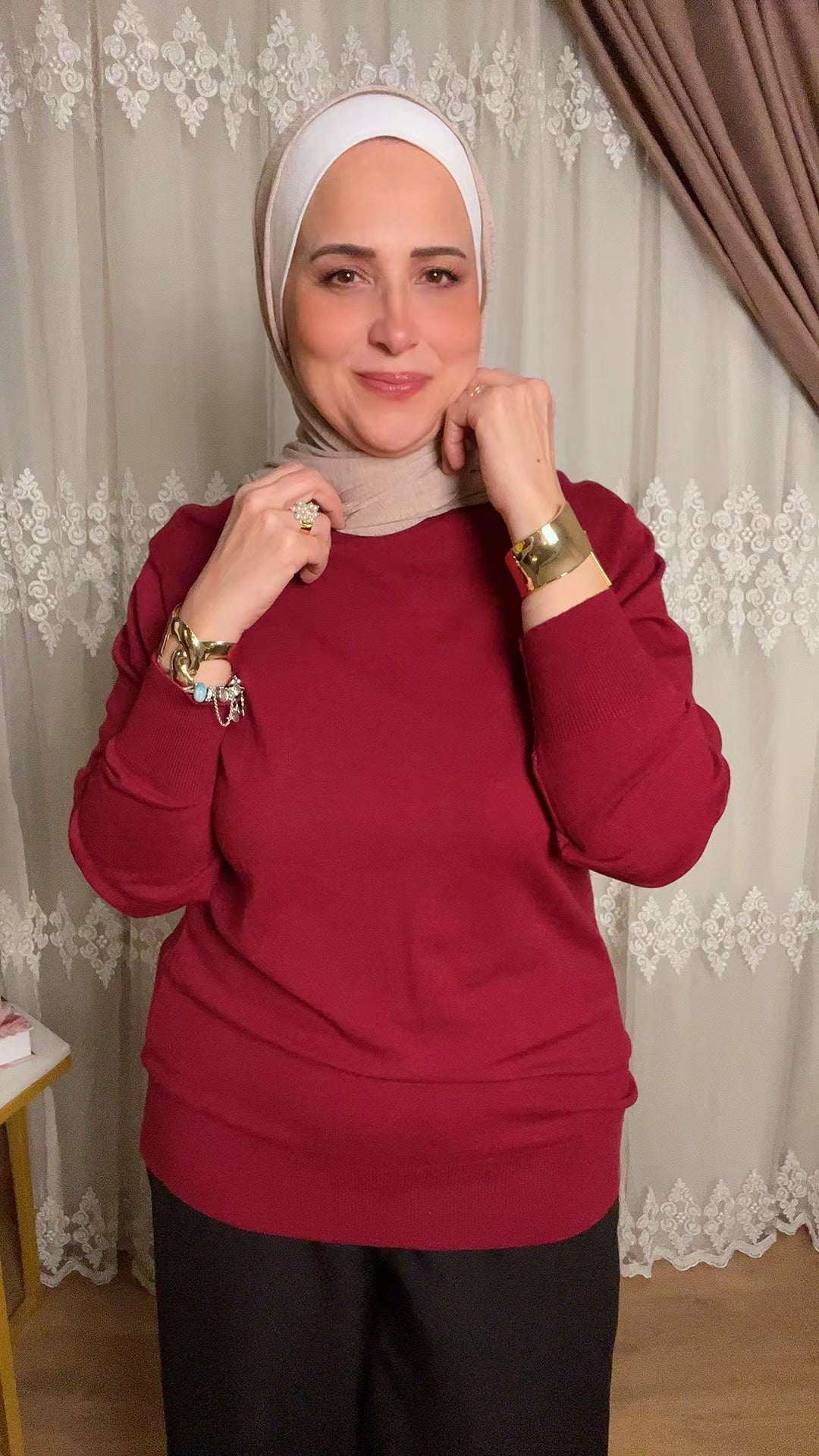 Half Neck Plain Blouse – Chic Modest Style