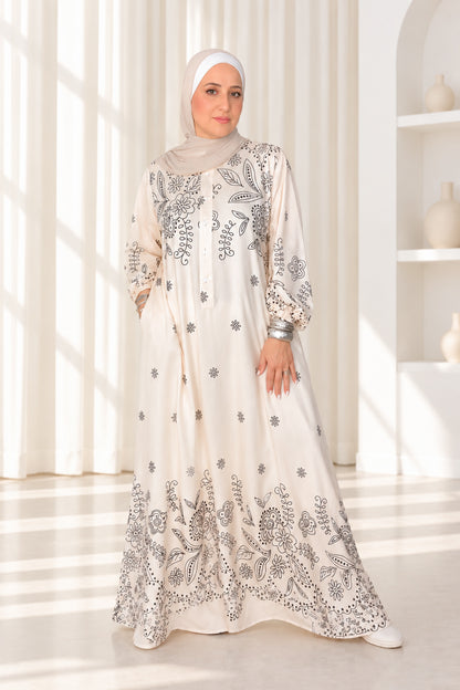 Zahra floral dress فستان زهره